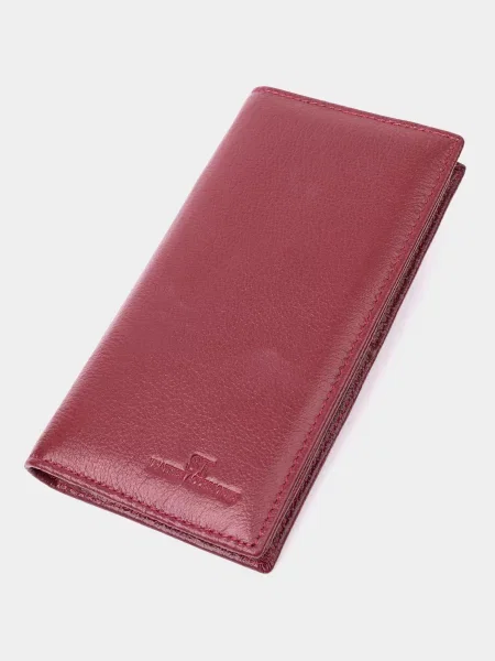 Кожаный кошелек St Leather Accessories бордовый