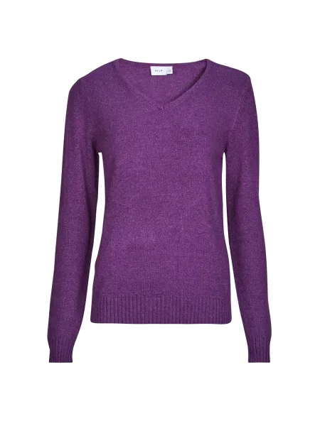 Pulover Vila cu decolteu în V violet