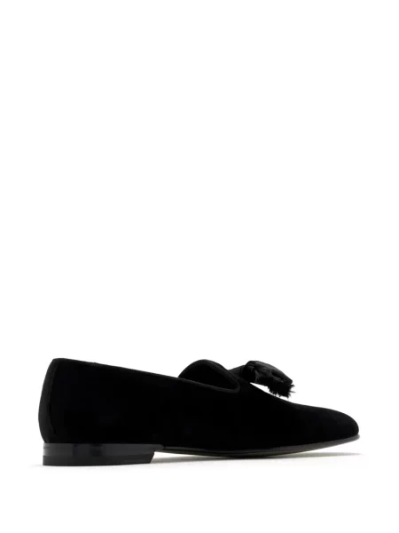 Loaferice Manolo Blahnik s mašnom od samta crna