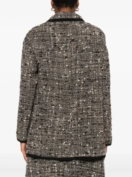 Palton Giambattista Valli din tweed gri