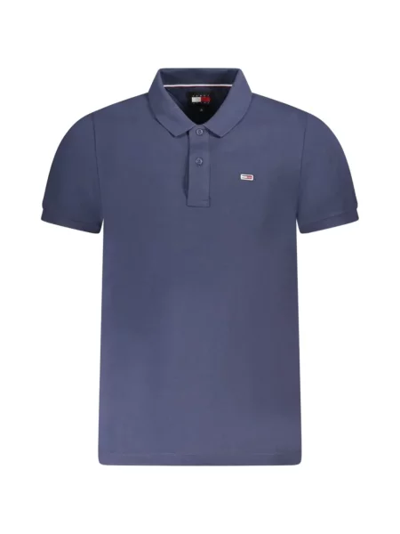 Tricou polo Tommy Hilfiger cu autograf albastru