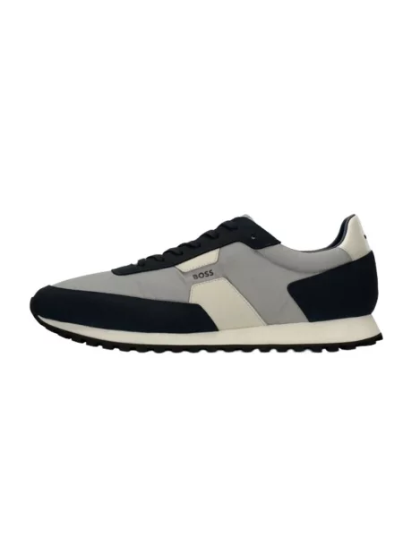 Sneakersy Boss skórzane szare