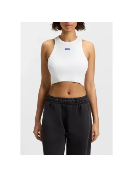Dzianinowy top Hugo Blue biały
