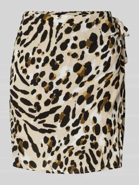 Spódnica kopertowa z wiązanym detalem model ‘MARRAKECH’ Ichi beżowa