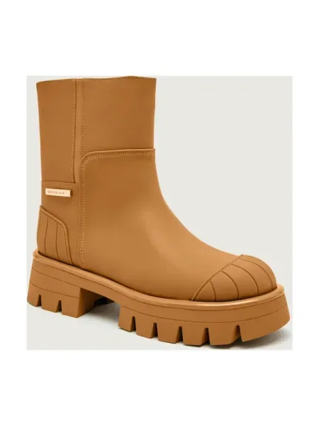 Michael Kors Botine SYDRA cu adaos de piele maro