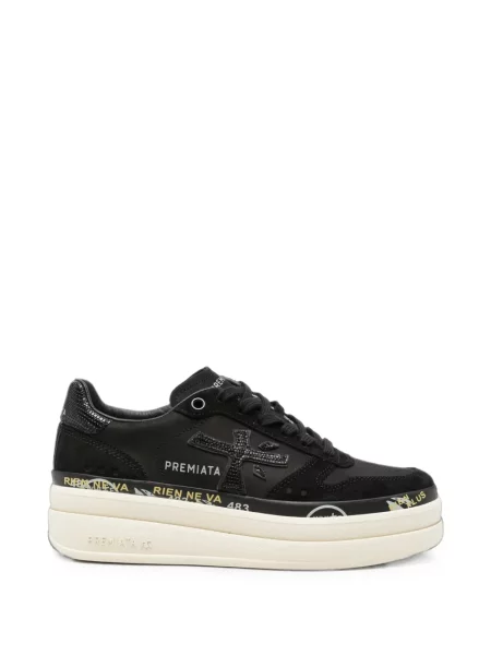 Sneakerși Premiata cu platformă negru