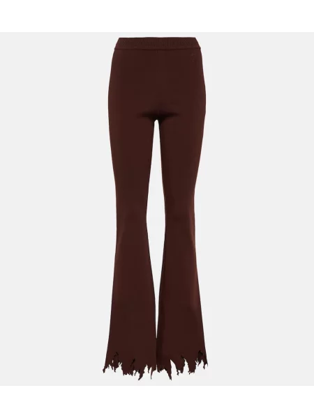 Pantaloni Jw Anderson zdrențuiți tricotate maro