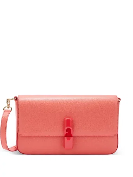 Geanta de piele Furla din piele roz