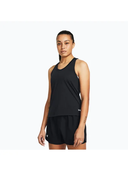 Under Armour Launch Singlet черен/отразителен дамски потник за бягане черно