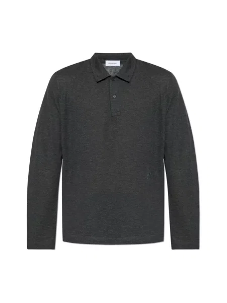 Koszulka polo Ferragamo z kaszmiru szara