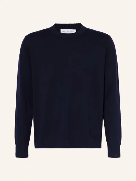 Dries Van Noten Sweter blau granatowy