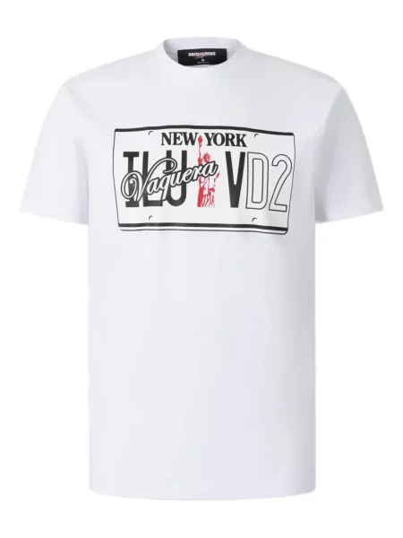 Tricou Dsquared2 cu imagine alb