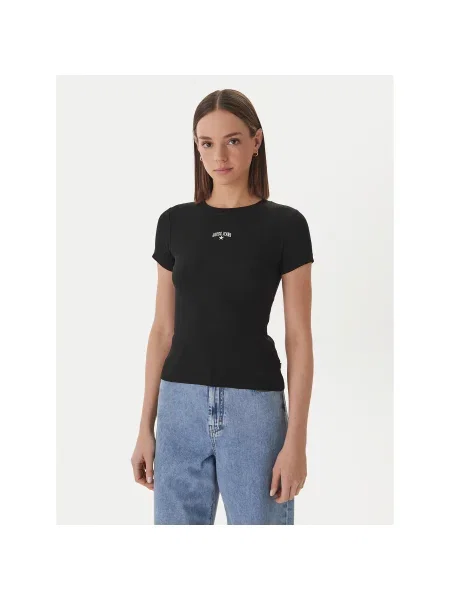 Guess Jeans Marškinėliai Slim Fit juoda