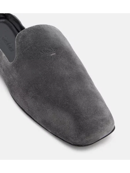 Semišové mules Max Mara s autogramom sivá