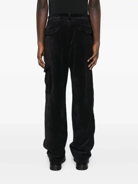 Pantaloni cargo Family First de catifea cord negru