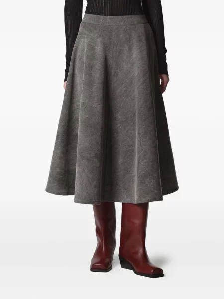 Fustă din denim Roberto Collina gri