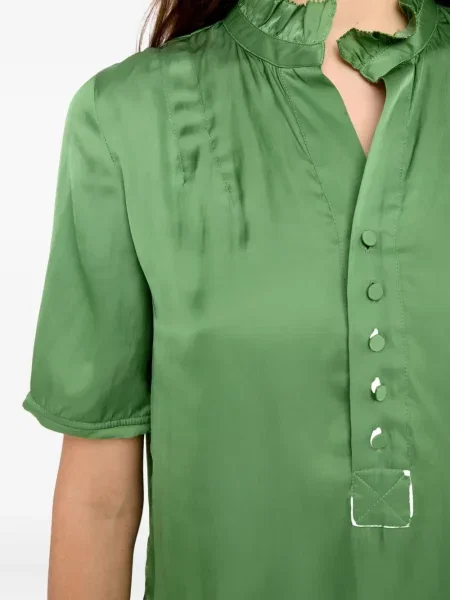 Top Zadig&voltaire cu volane verde
