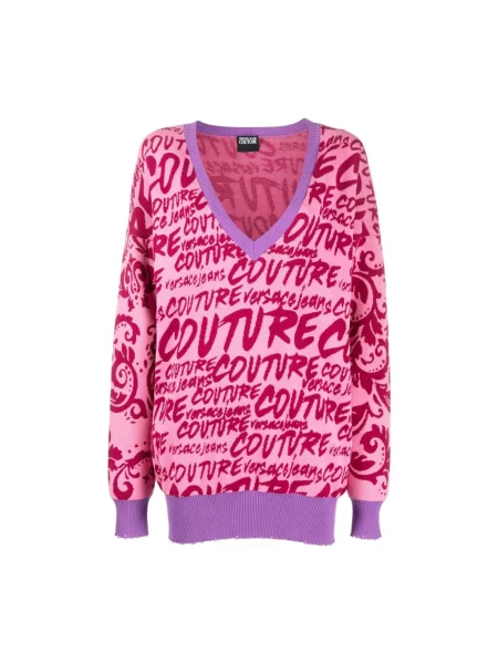 Sweter Versace Jeans Couture różowy