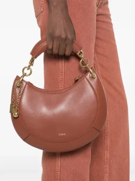 Top Chloé din piele maro
