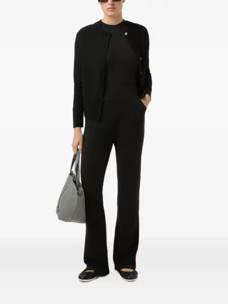 Top Bogner fără mâneci tricotate negru