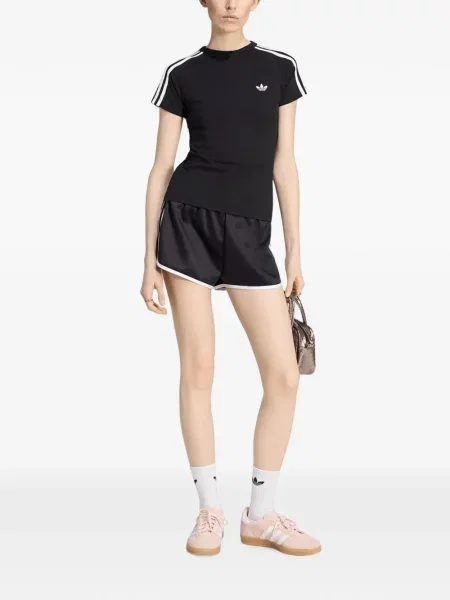 Geacă de blugi Adidas cu broderie cu dungi alergare albastru