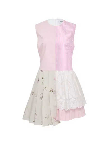 Rochie mini Msgm cu model floral de costum mini roz