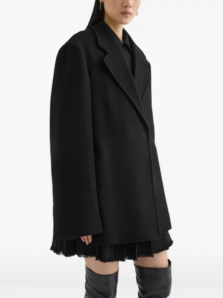 Palton Jil Sander de lână negru