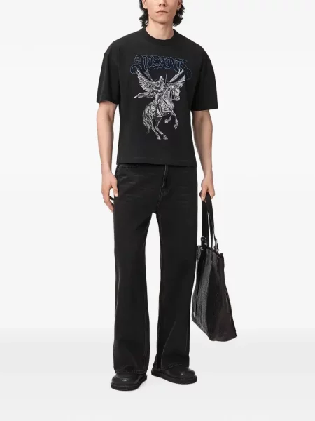 Tricou Allsaints cu imagine negru