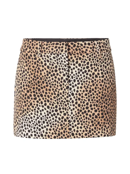 MICHAEL Michael Kors Sukňa CHEETAH béžová / krémová čierna