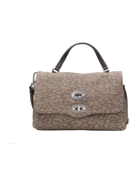 Torebka skórzana Zanellato z ćwiekami beżowa