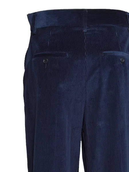 Pantaloni Weekend Max Mara de catifea cord evazate albastru