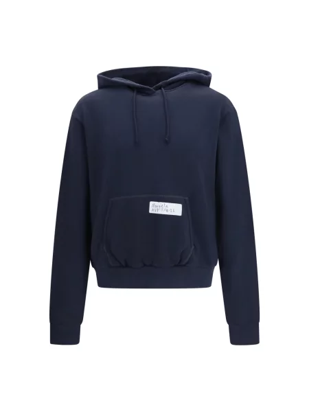 Bluza z kapturem Maison Margiela z kapturem niebieska