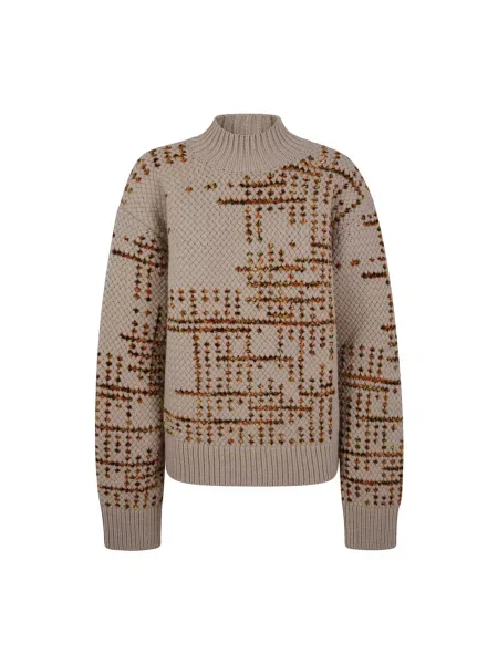 Sweter Dries Van Noten beżowy
