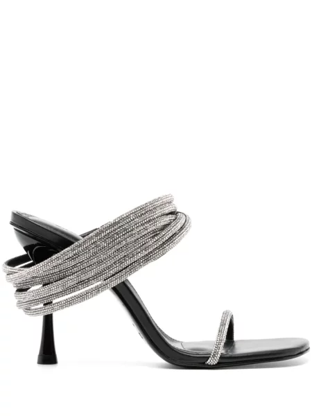 Sandały Simkhai skórzane z kryształkami czarne