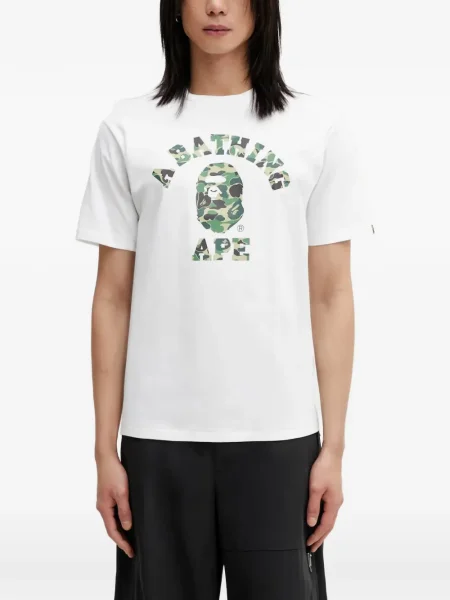 Tricou A Bathing Ape® cu imagine alb