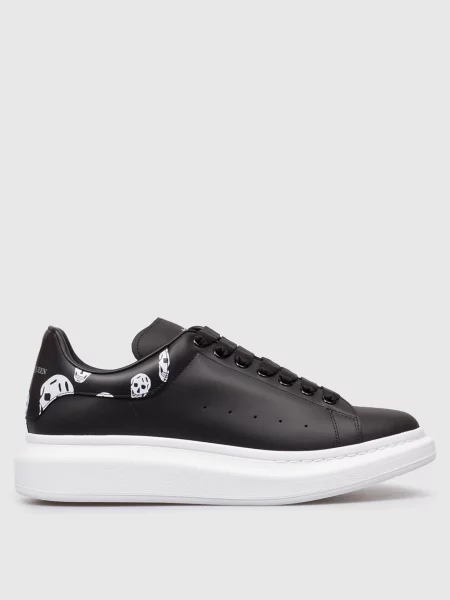 Шкіряні кросівки Oversized Alexander Mcqueen чорні
