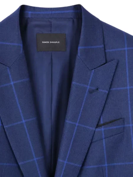Costum Ramon Sanjurjo în carouri albastru
