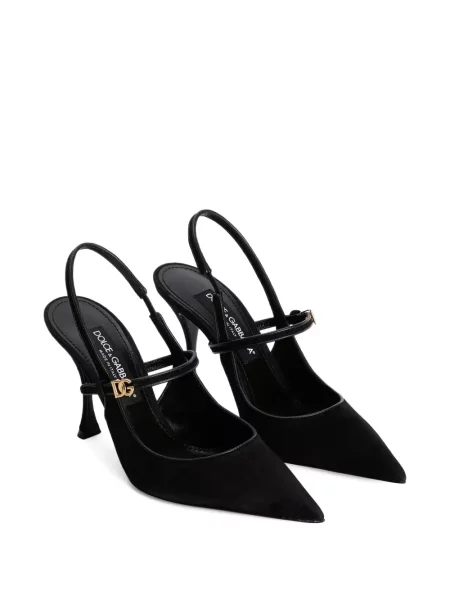 Pantofi cu toc Dolce & Gabbana slingback negru