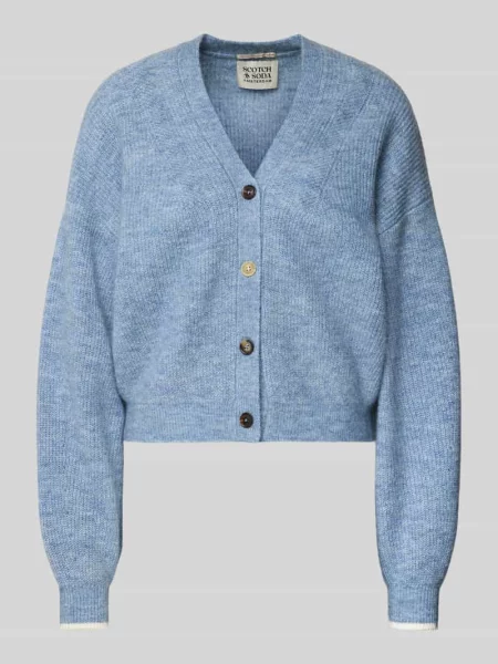 Kurtka z dzianiny o kroju oversized z listwą guzikową Scotch & Soda