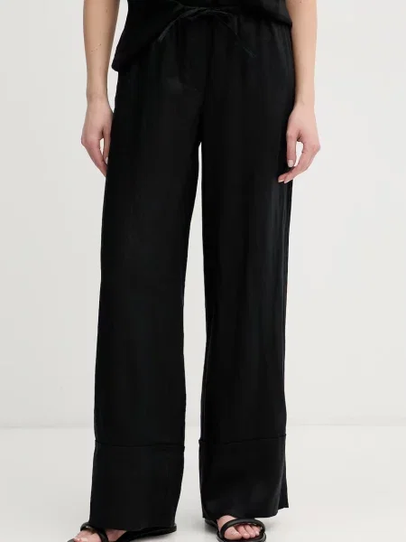 United Colors of Benetton pantaloni de damă din in negru