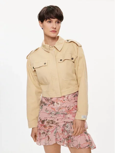 Pepe Jeans Bunda pro přechodné období Samantha béžová