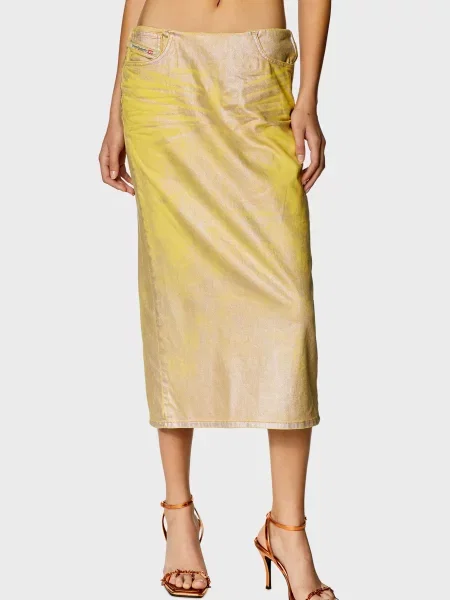 Джинсова спідниця Diesel золота