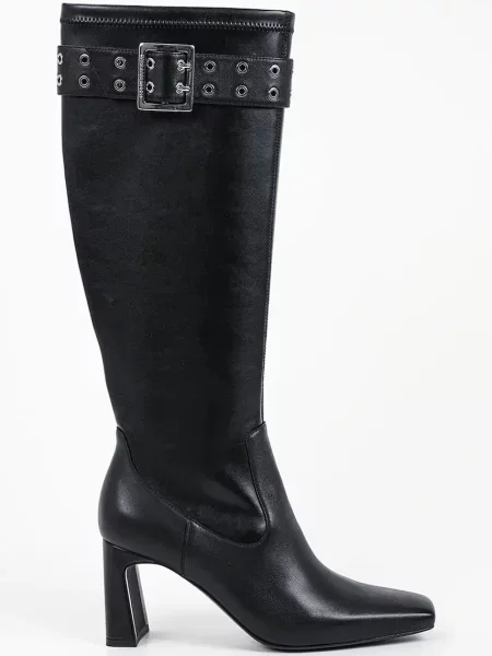 Karl Lagerfeld cizme cu pentru femei din piele Kati negru