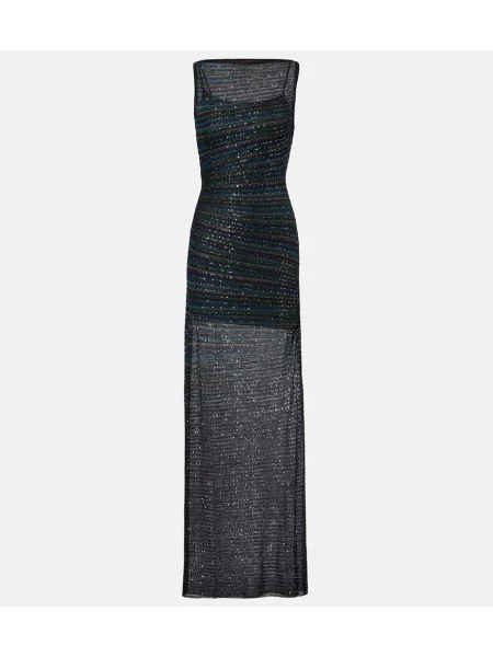 Przezroczysta maksi sukienka maxi Missoni garniturowa