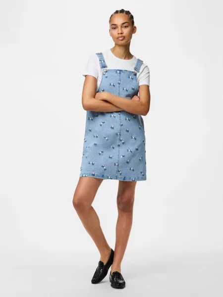 PIECES Rochie PCFlora denim / verde pin / rosé albastru