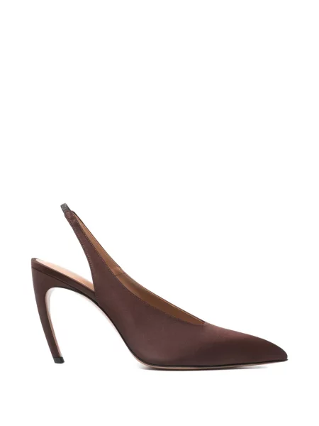Pantofi cu toc The Attico slingback maro