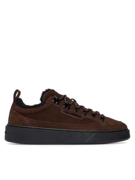KARL LAGERFELD Sneakersy Flint II ciemny brązowy