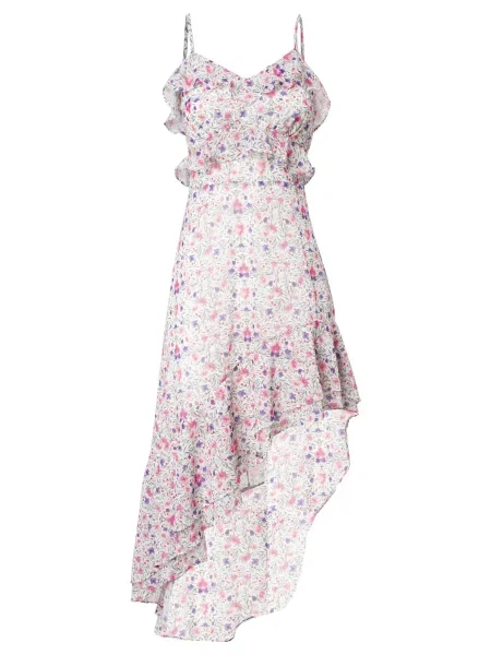 Influencer Letní šaty zelená / fialová / pink bílá