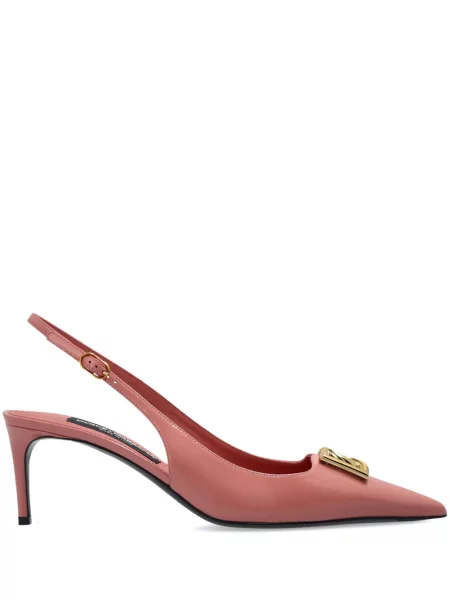 Pantofi cu toc Dolce & Gabbana slingback roz