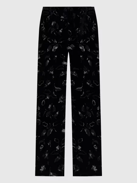 Бархатные брюки Asceno черные
